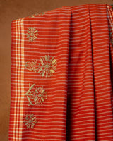 Santari Cotton Saree with Hand Embroidery