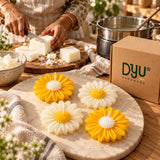 DYU Handmade Handcrafted Daisy Soy Wax Candle Gift Set Ð Set of 4