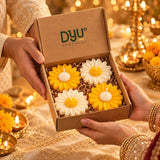 DYU Handmade Handcrafted Daisy Soy Wax Candle Gift Set Ð Set of 4