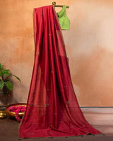 Tamra Chanderi Saree with Soof Hand Embroidery
