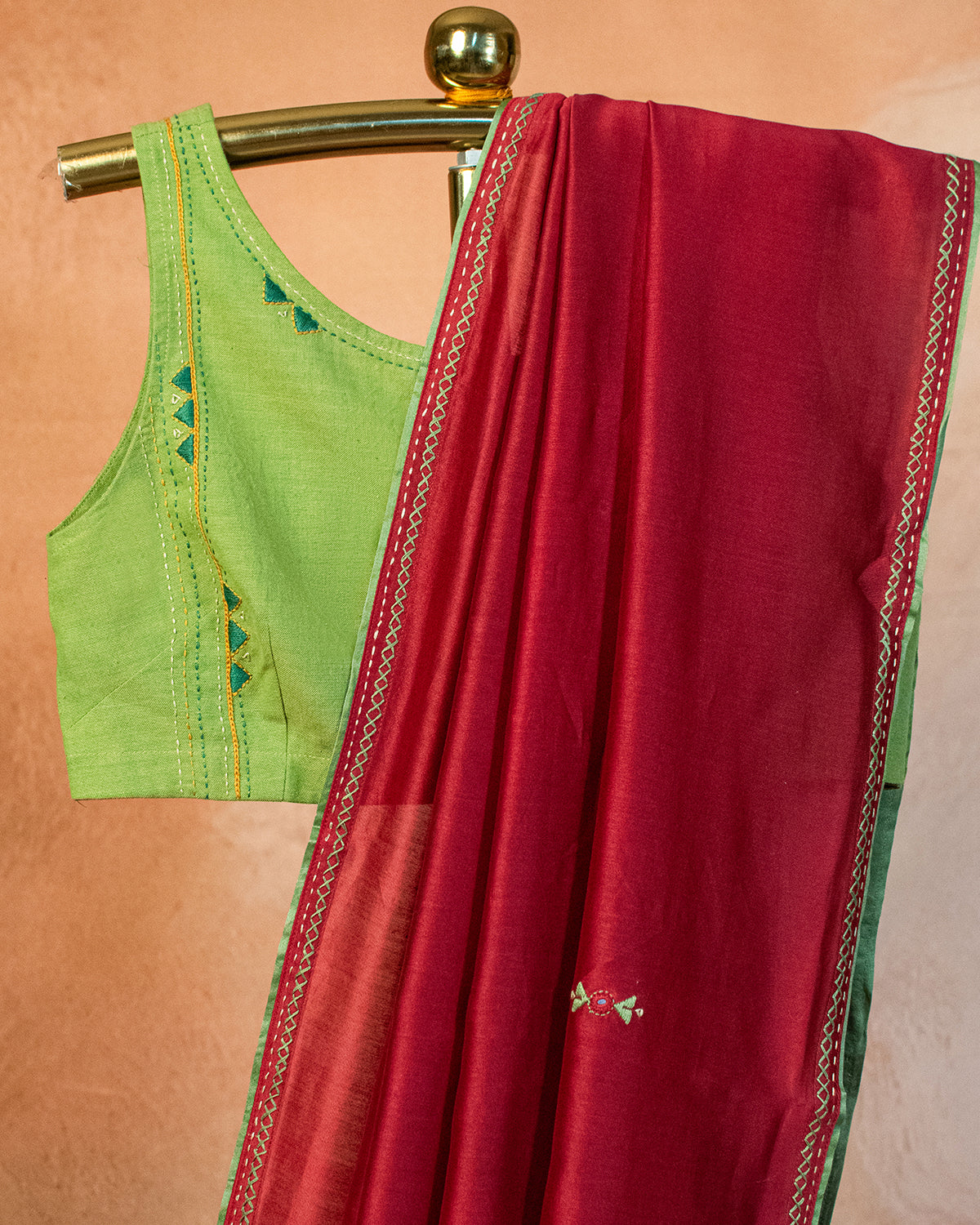 Tamra Chanderi Saree with Soof Hand Embroidery