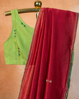 Tamra Chanderi Saree with Soof Hand Embroidery