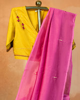Kamal Chanderi Saree with Soof Hand Embroidery