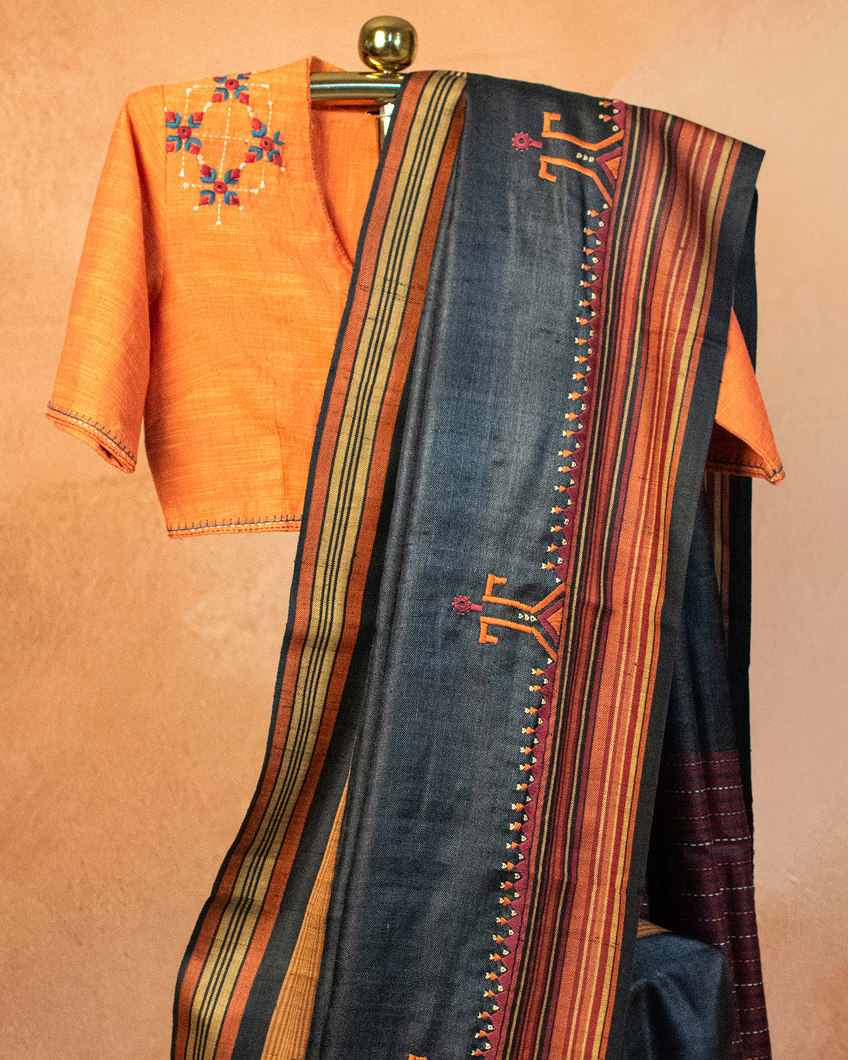Asmi Tussar Saree with Soof Hand Embroidery