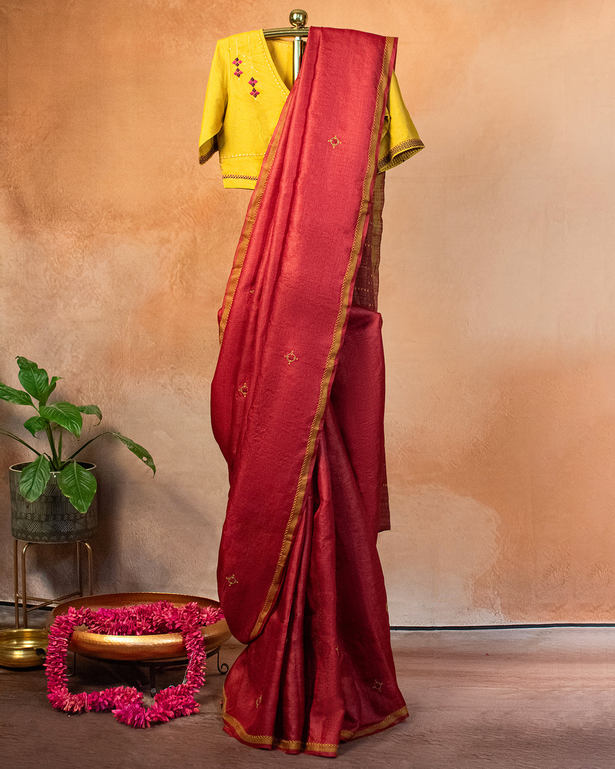 Chitrani Tussar Saree with Soof Hand Embroidery