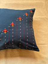Eshna Blue Ladder Cushion Cover with Soof Hand Embroidery