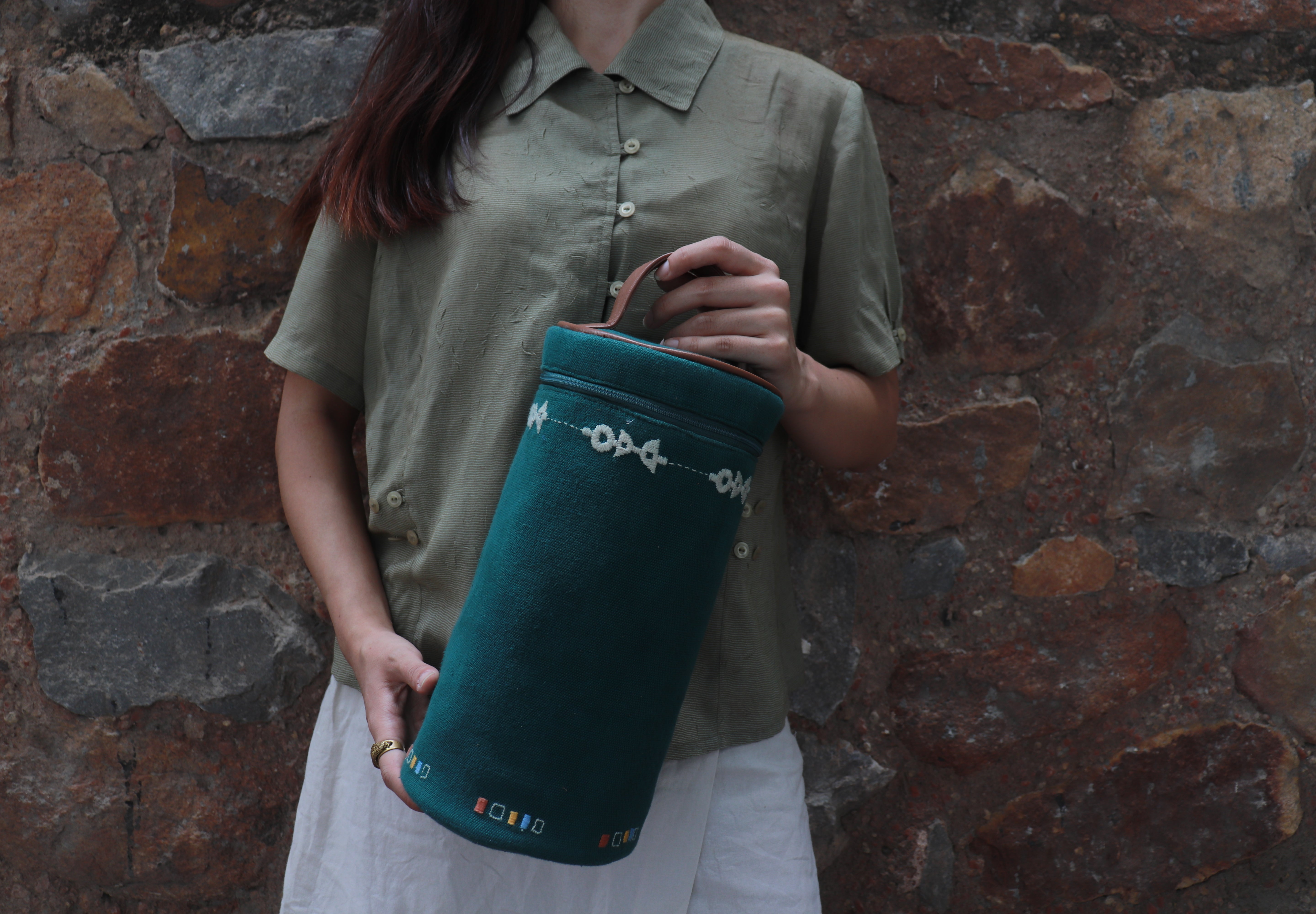 Nivara Tall Lunch Bag -  Green