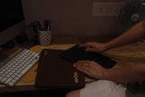 Nivara Ipad Sleeve - Blue, Brown, Dark Green.