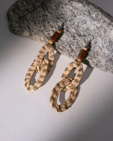 WHE Sabai Grass Handweaving Loop  Earrings