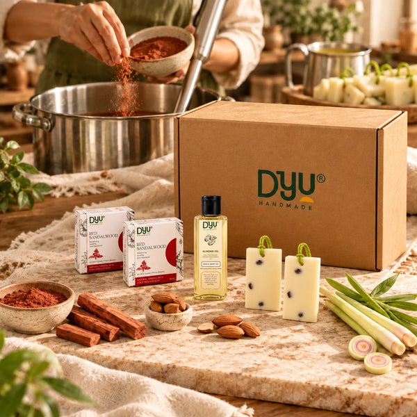 DYU Handmade Luxury Ritual Box Ð Soap, Wardrobe Fresheners & Almond Oil