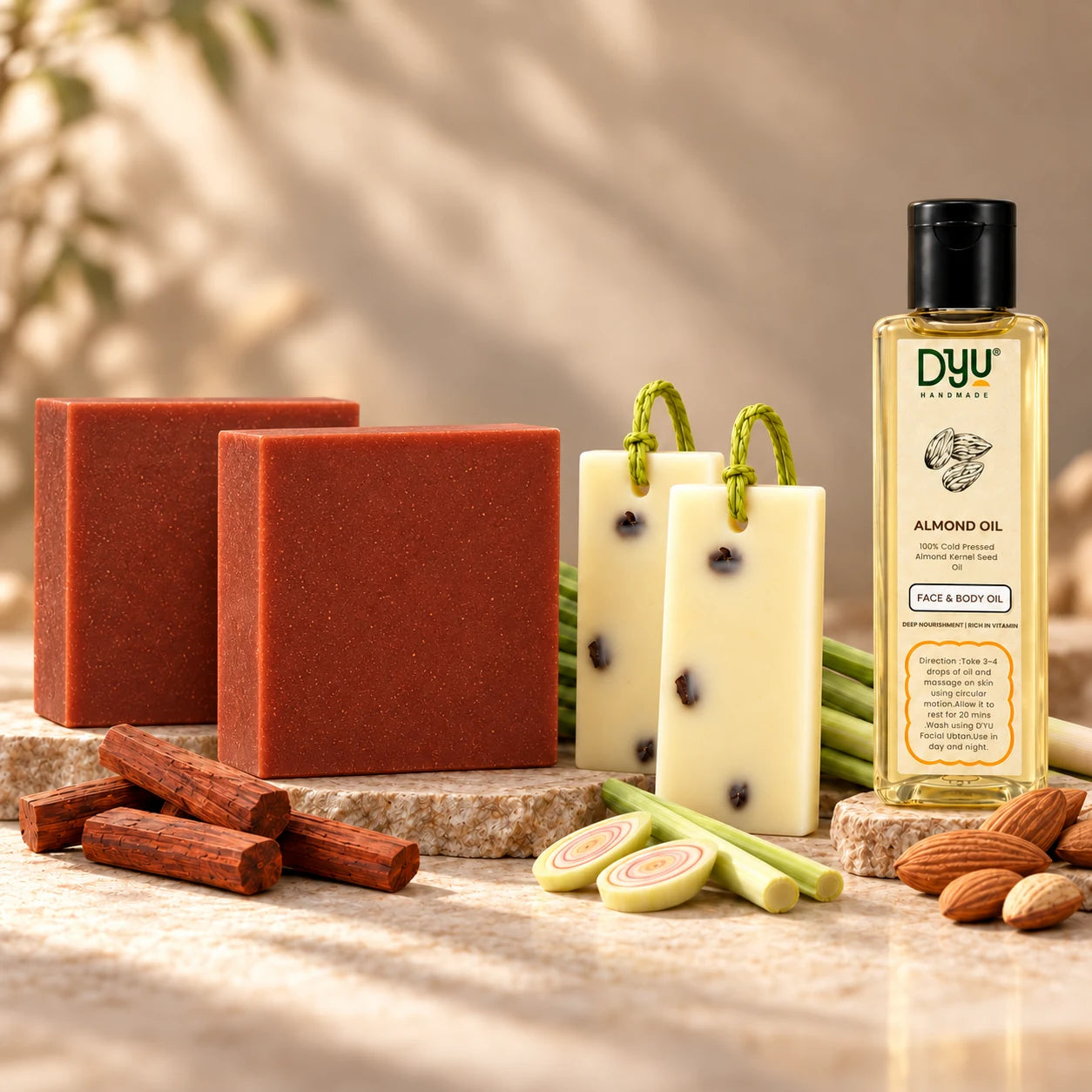 DYU Handmade Luxury Ritual Box Ð Soap, Wardrobe Fresheners & Almond Oil