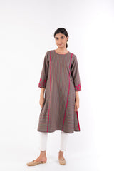 Pardis Grey Chikankari Round Neck Kurta