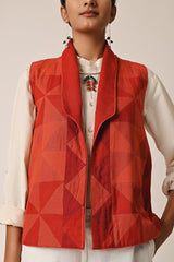 Rishta Sleeveless Red Ralli Jacket