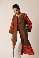 Rishta Long Brown Ralli Jacket