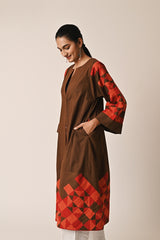 Rishta Long Brown Ralli Jacket