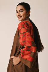 Rishta Long Brown Ralli Jacket