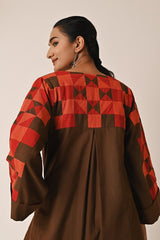 Rishta Long Brown Ralli Jacket