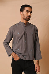 Ronav  Chikankari Allover Embroidered  Short Kurta