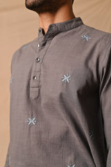 Ronav  Chikankari Allover Embroidered  Short Kurta