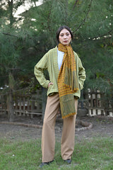 Wular Handwoven Woolen Green Full Sleeve Jacket