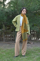 Wular Handwoven Woolen Green Full Sleeve Jacket