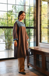 Wular Handwoven Woolen Brown Full Sleeve Pheran