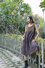 Wular Handwoven Woolen Navy Sleeveless Dress