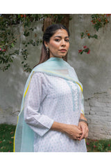Paheli and Suhani Striped Kota Dupatta With HandBlock Printing
