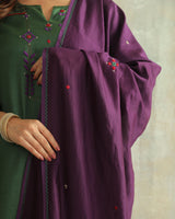 Pratha Jamuni Chanderi Dupatta With Soof Hand Embroidery