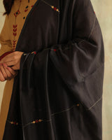 Pratha Black Chanderi Dupatta With Soof Hand Embroidery