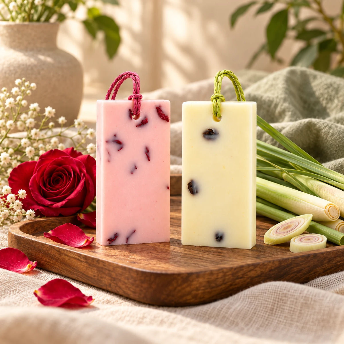 DYU Handmade Rose + Lemongrass Wardrobe Freshener Gift Set Ð Pack of 2