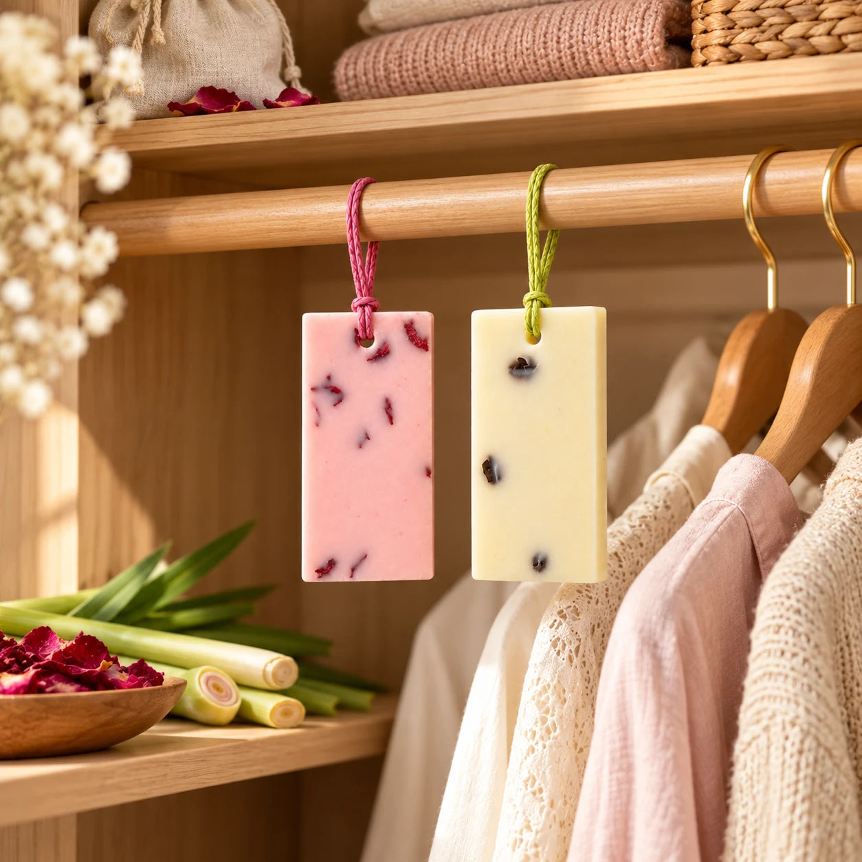 DYU Handmade Rose + Lemongrass Wardrobe Freshener Gift Set Ð Pack of 2
