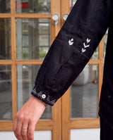Bagh Cotton Full Sleeve Black Hand Embroidered Top
