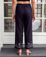 Bagh Cotton Black Hand Embroidered Bottom