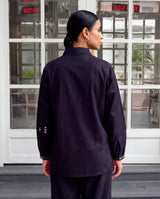 Bagh Cotton Full Sleeve Black Hand Embroidered Top