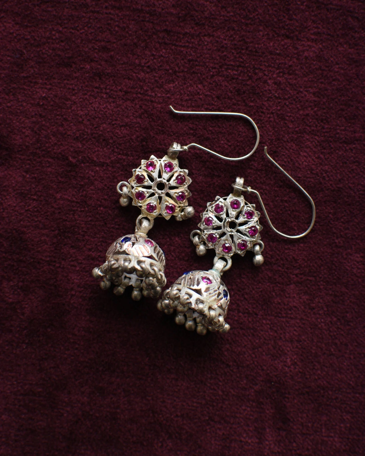 Ghoomar Silver Earring