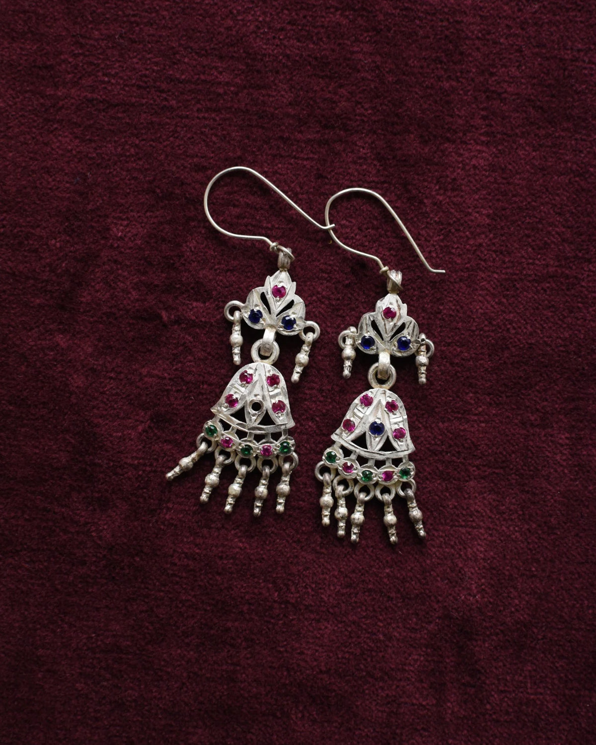 Kesariya Silver Earring