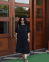 Dhwani Woven Cotton Flared Dress