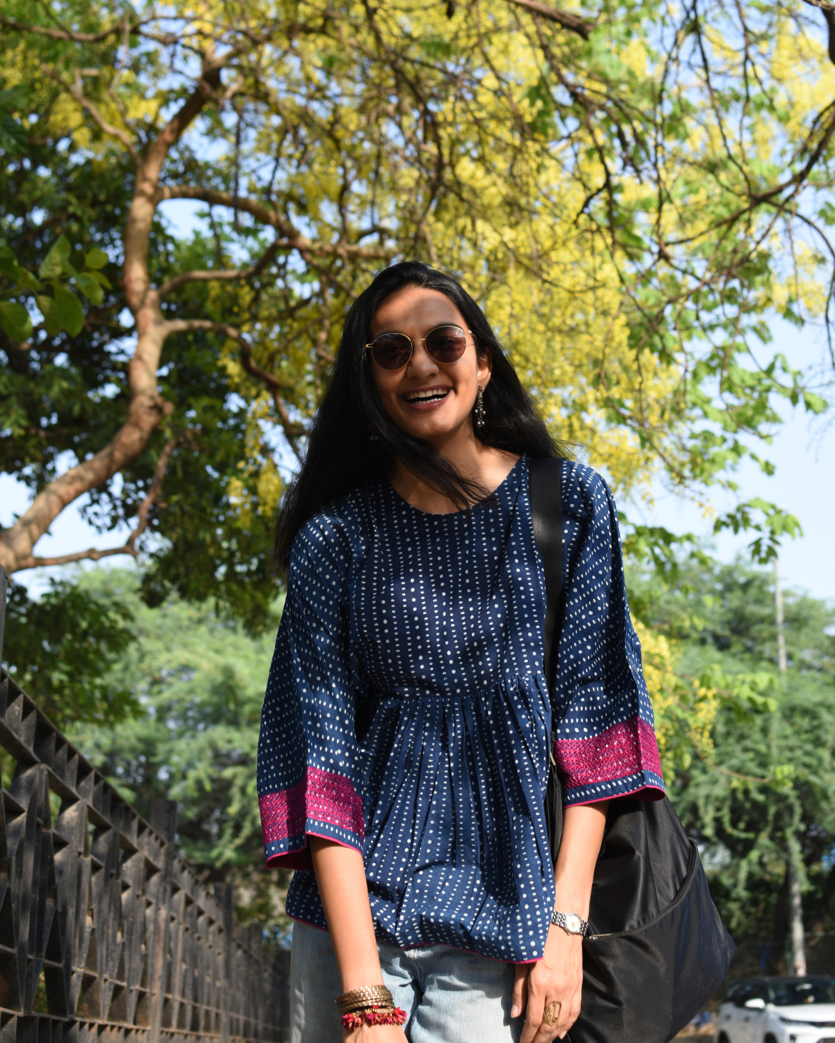 Chaaya Indigo Block Printed Relaxed Fit Top