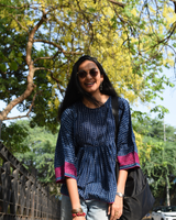 Chaaya Indigo Block Printed Relaxed Fit Top