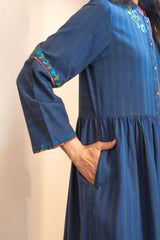 Haveli Blue Crewel Dress