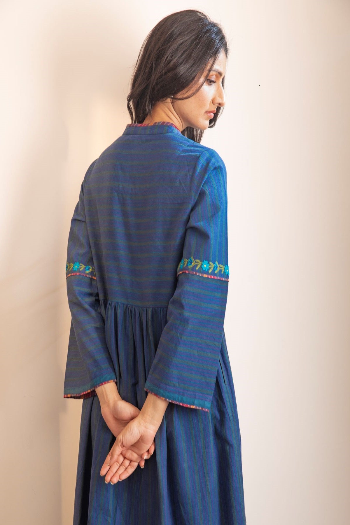 Haveli Blue Crewel Dress