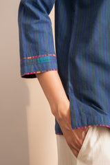 Haveli Crewel Blue Top