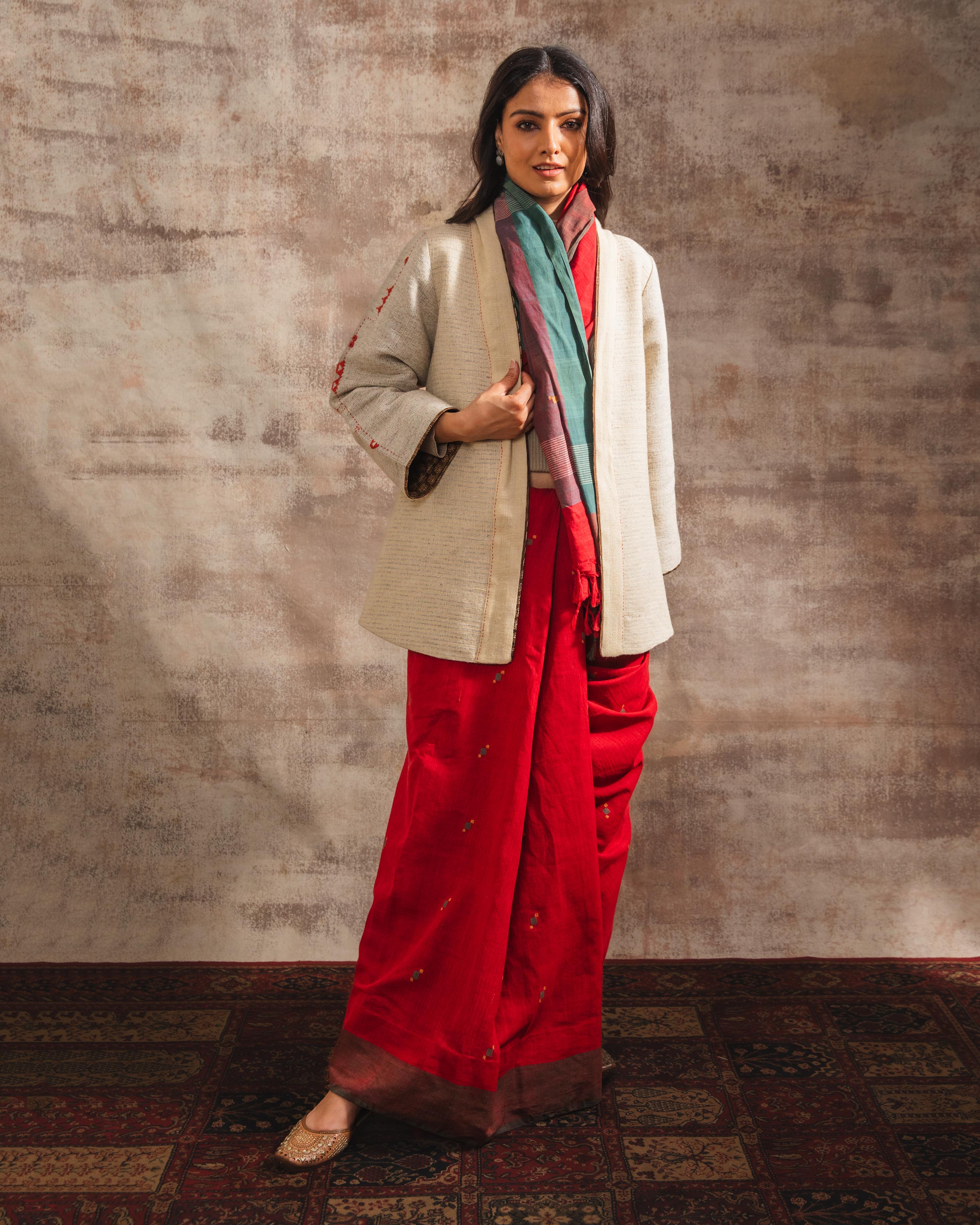 Dhaani Boxy jacket with roll over sleeve