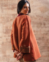 Dhaani Rust Handwoven Woolen Tunic