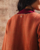 Dhaani Rust Handwoven Woolen Tunic