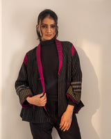 Gurez Black Handwoven Woolen Jacket