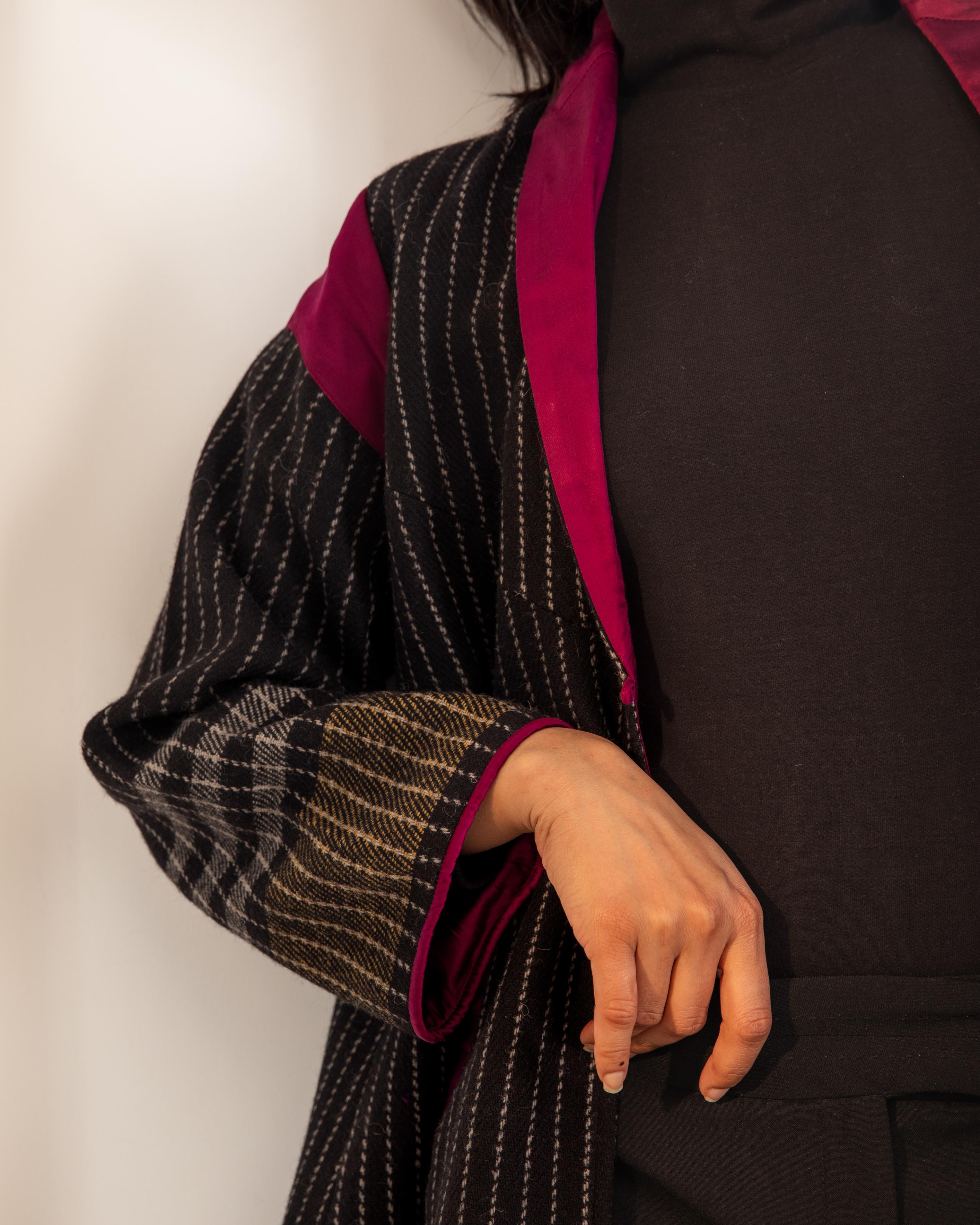 Gurez Black Handwoven Woolen Jacket