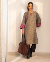 Gurez Grey Chikankari Handwoven Woolen Phiran