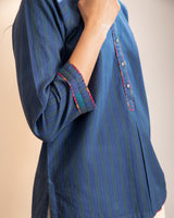 Haveli Crewel Blue Top